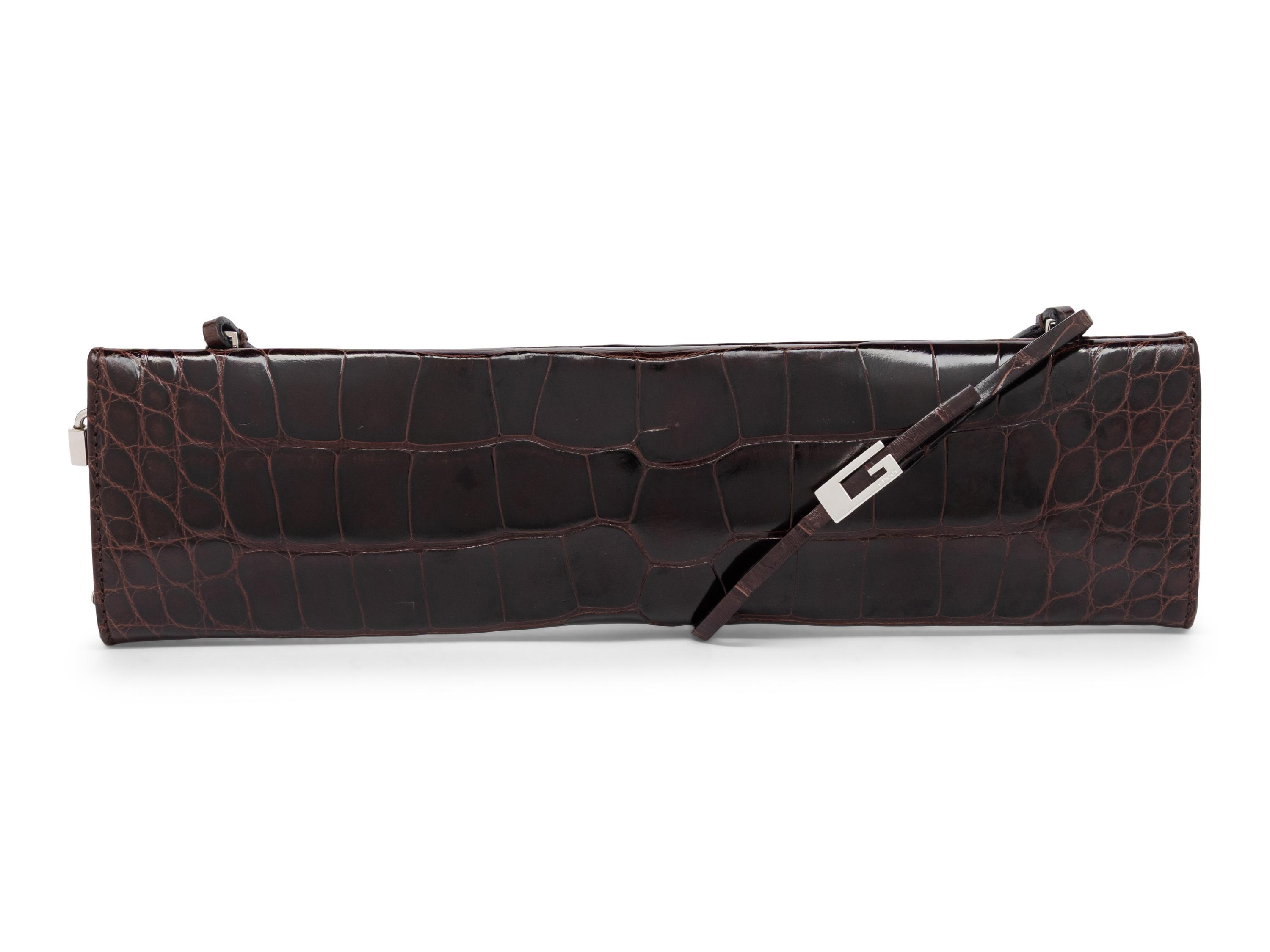 TOM FORD FOR GUCCI, DARK BROWN ALLIGATOR CLUTCH,1998