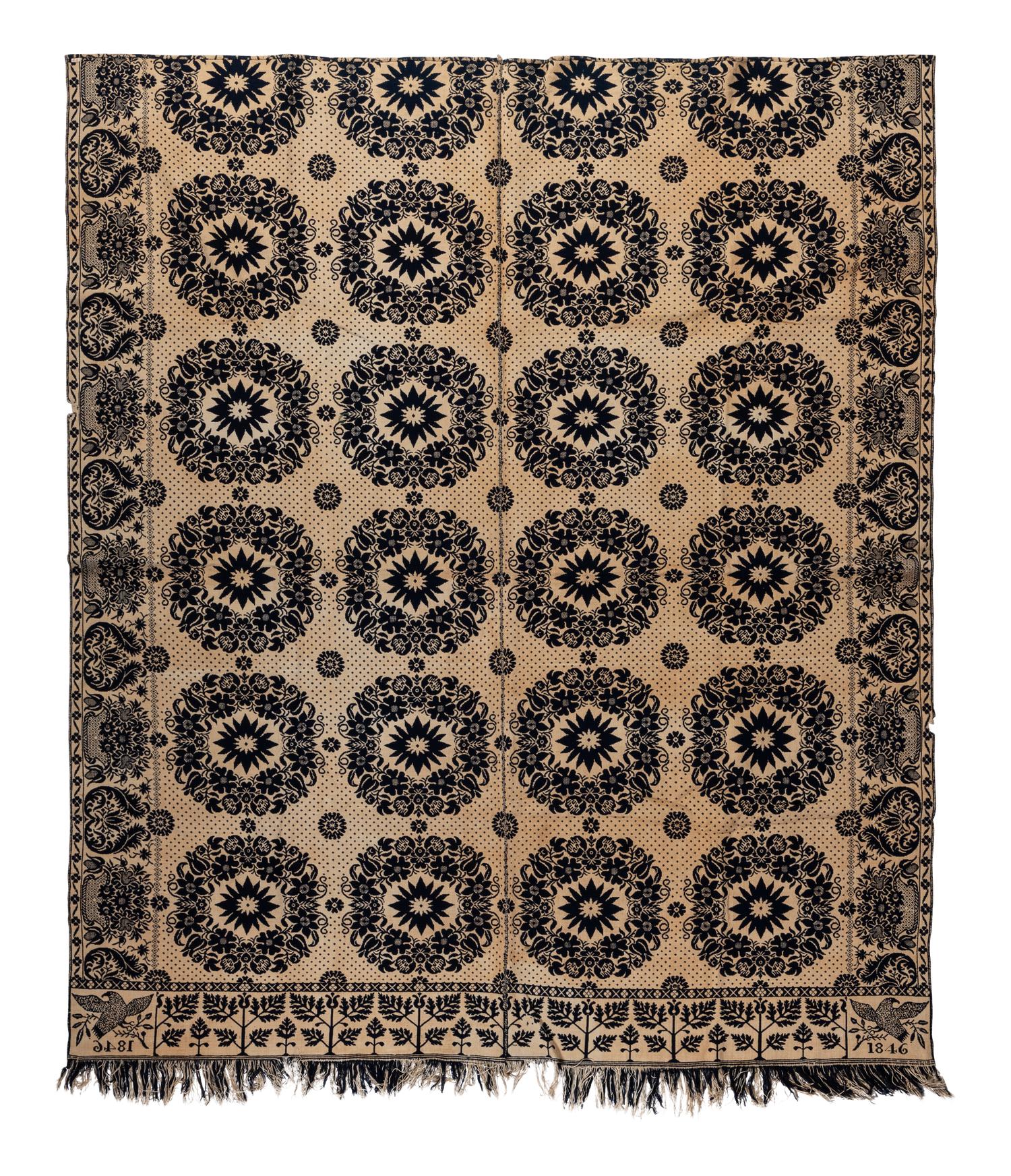 Two Overshot Coverlets