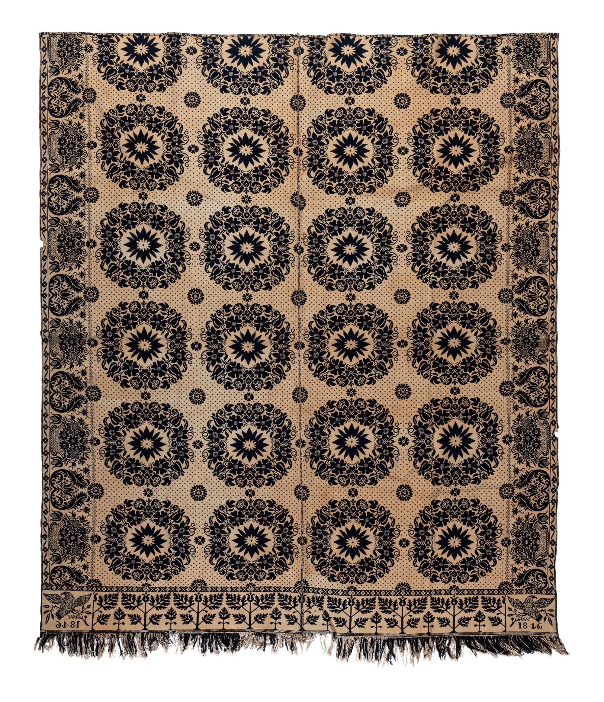 Two Overshot Coverlets