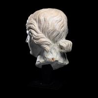 A Roman Marble Head of a Goddess or Youthful God