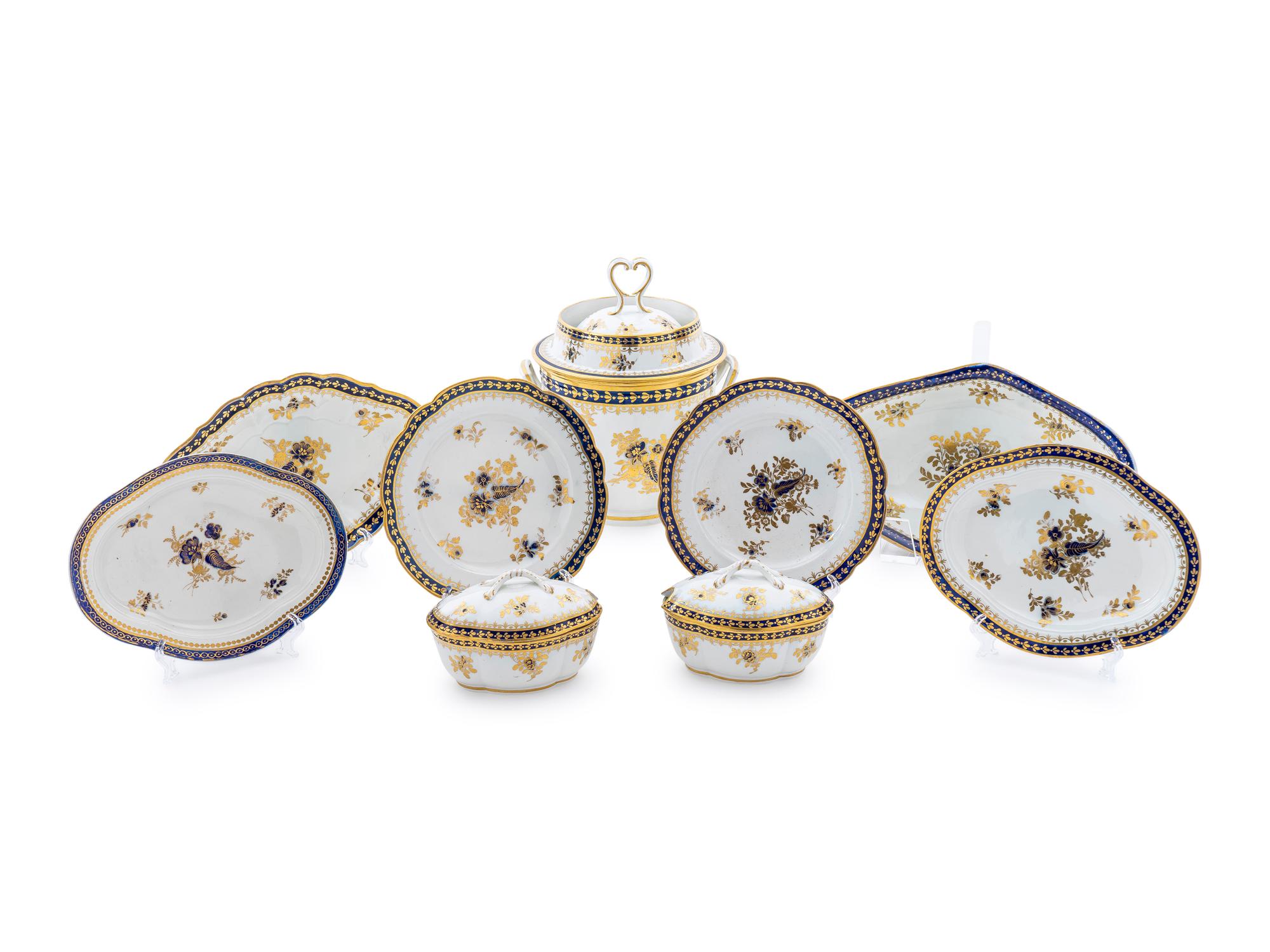 A Caughley Porcelain Partial Service — C. 1790