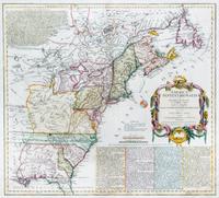 (MAP) HEIRS, HOMANN. America Septentrionalis. Nuremberg, 1777. Hand-colored map of the Colonial United States.
