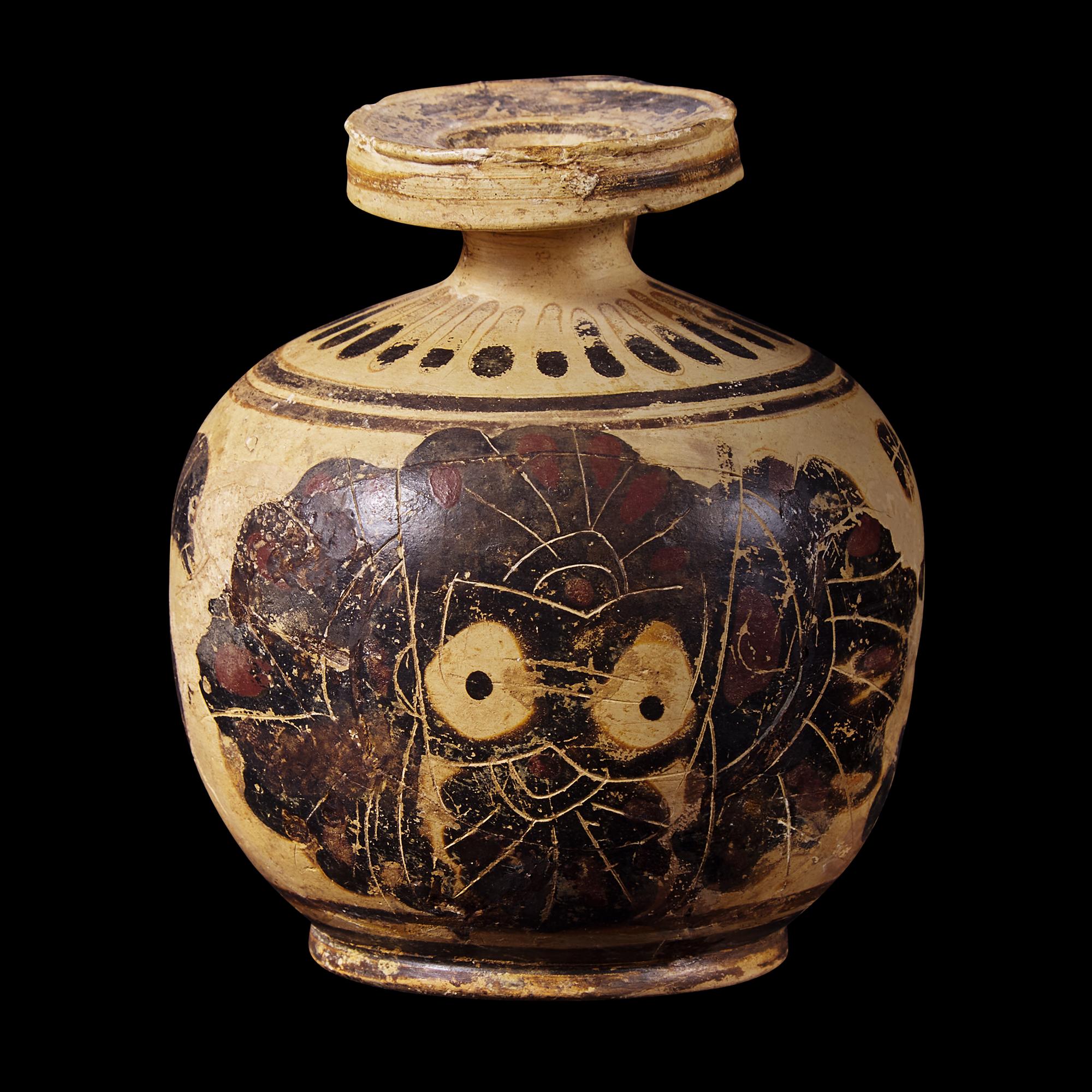 A Corinthian Black-Figured Aryballos
