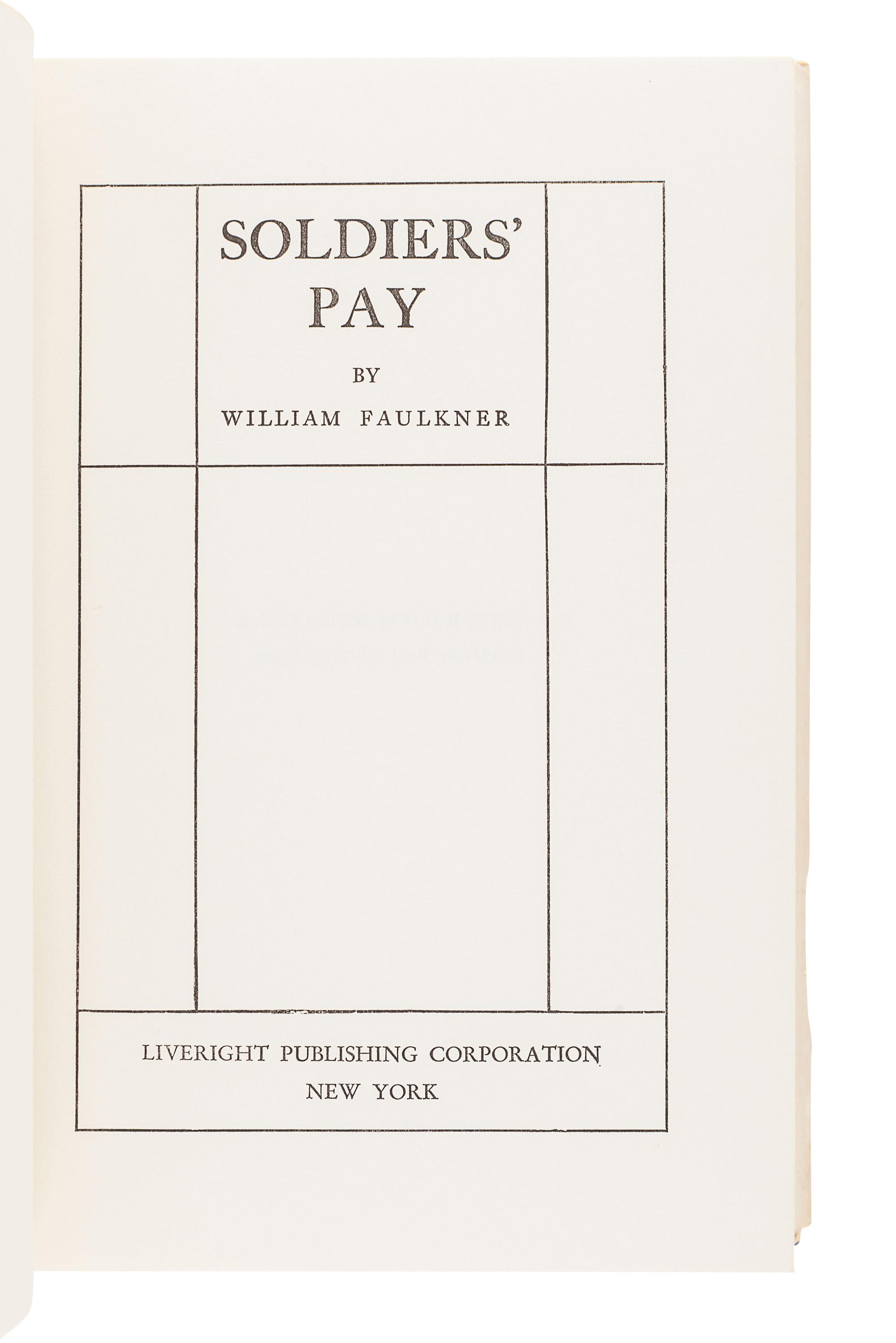 FAULKNER, William (1897-1962). A group of FIRST ENGLISH EDITIONS or later American printings of Faulkner's works, comprising: