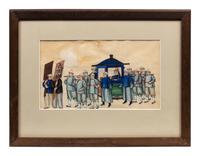 A Group of Twelve Chinese Export Pith Paintings