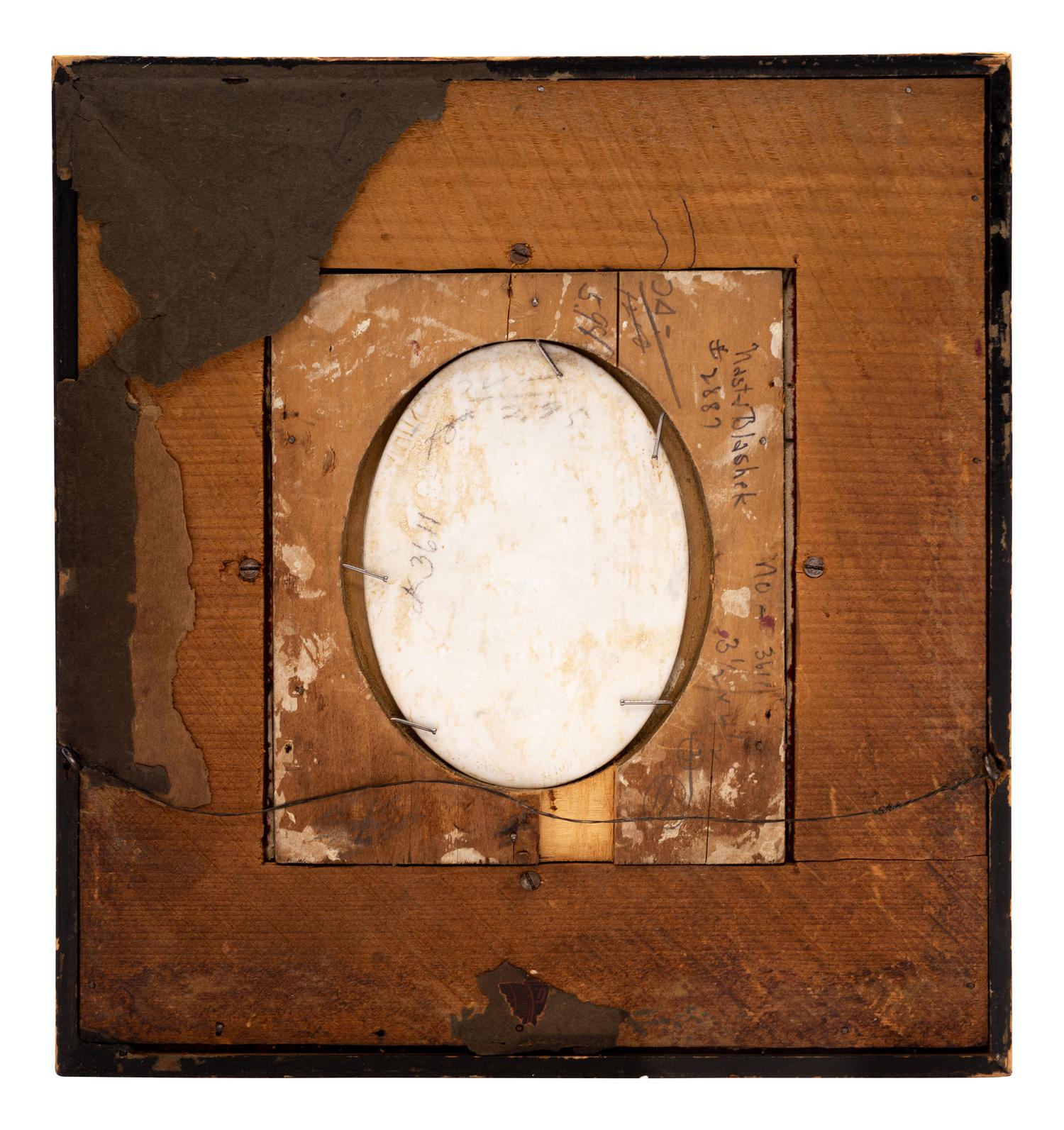 A Continental Porcelain Plaque in a Giltwood Frame