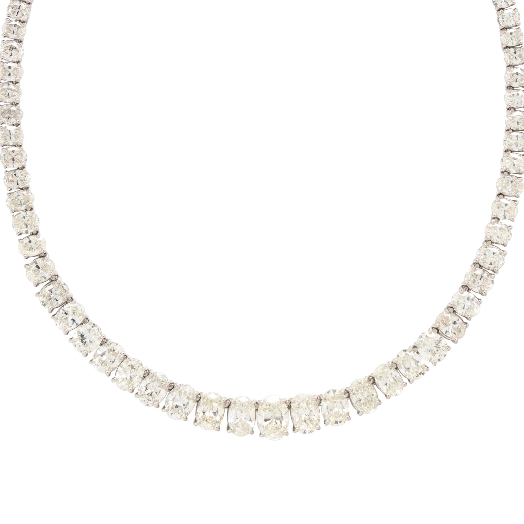 OVAL BRILLIANT CUT DIAMOND RIVIÈRE NECKLACE