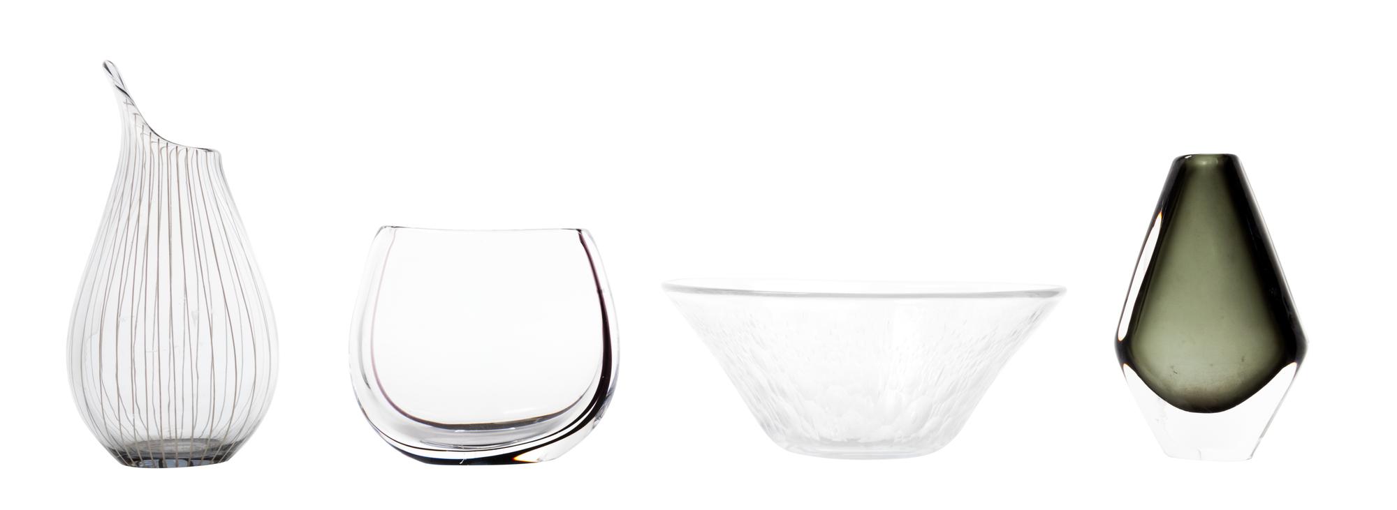 An Orrefors Bowl Diameter of first 8 7/8 inches.