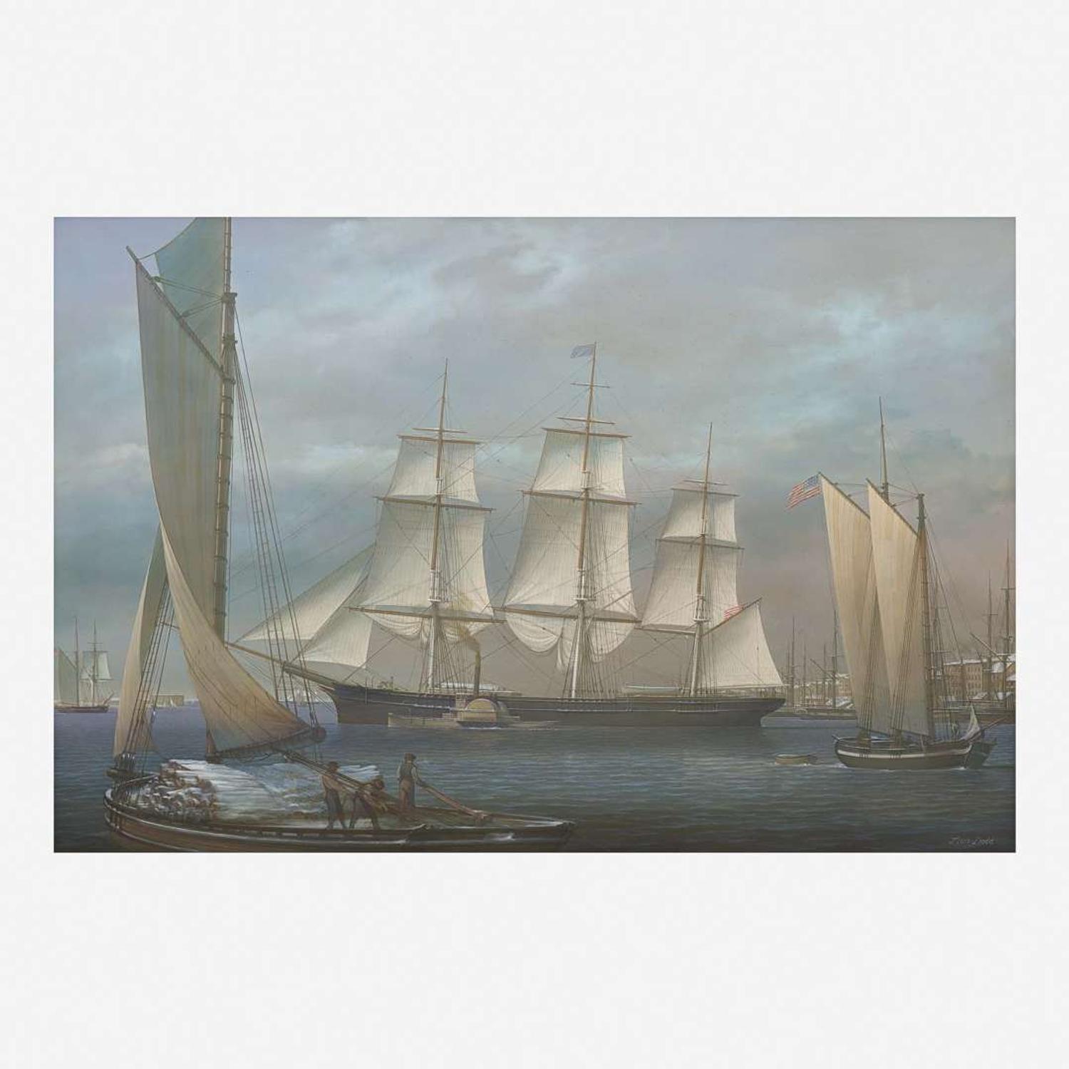 Louis Dodd (British, 1943–2006) Donald McKay's Clipper, Flying Cloud, Leaving New York bound for San Francisco