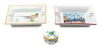 A Group of Continental Porcelain Length of ashtray 7 1/2 inches. — 20TH CENTURY