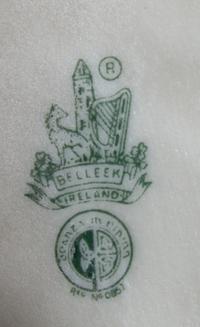 Five Belleek Figural Articles Height of tallest 8 5/8 inches. — SIXTH GREEN MARK AND SEVENTH GOLD MARK (1965-1993)