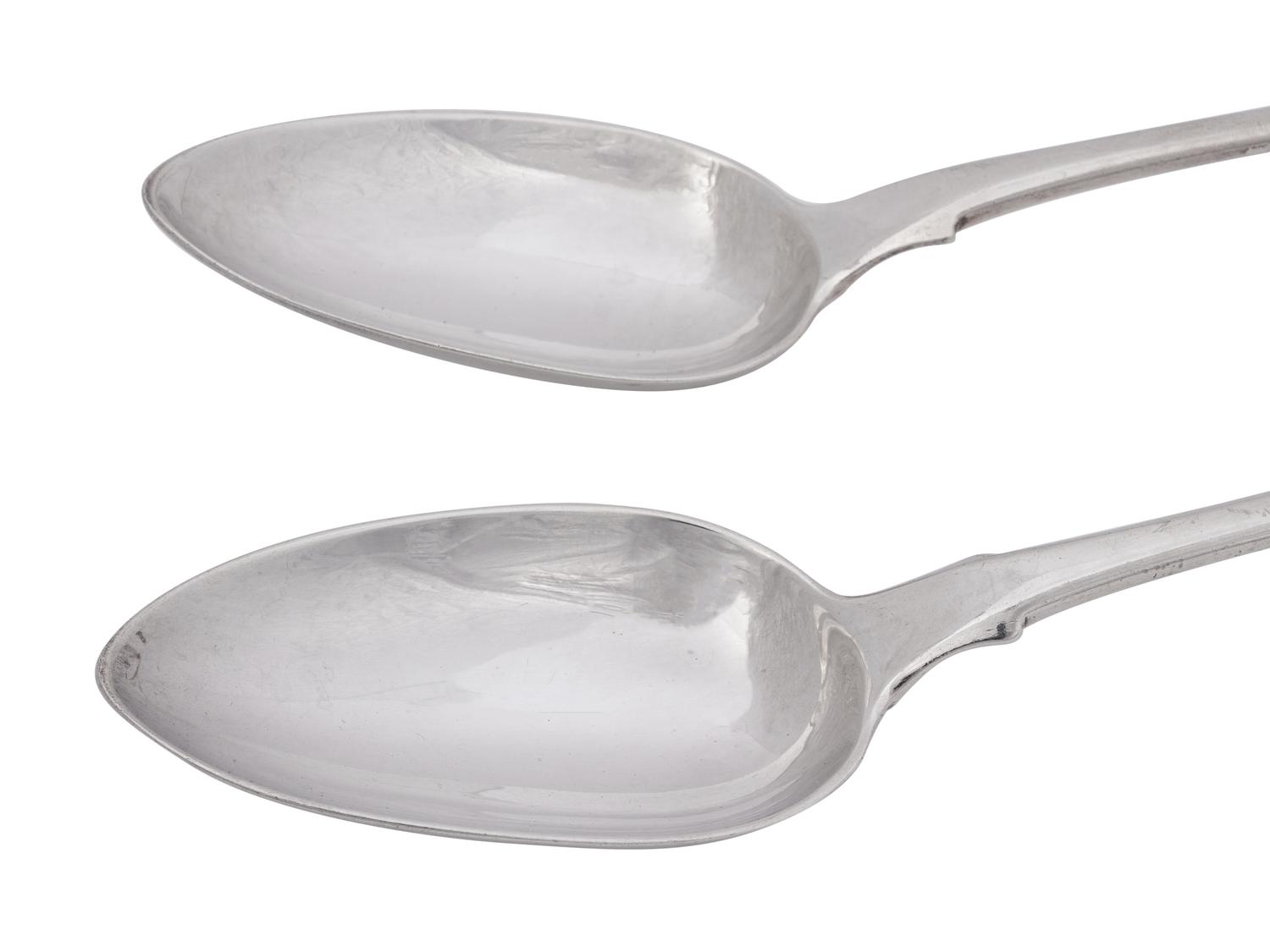 A Pair of George III Silver Serving Spoons