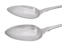 A Pair of George III Silver Serving Spoons