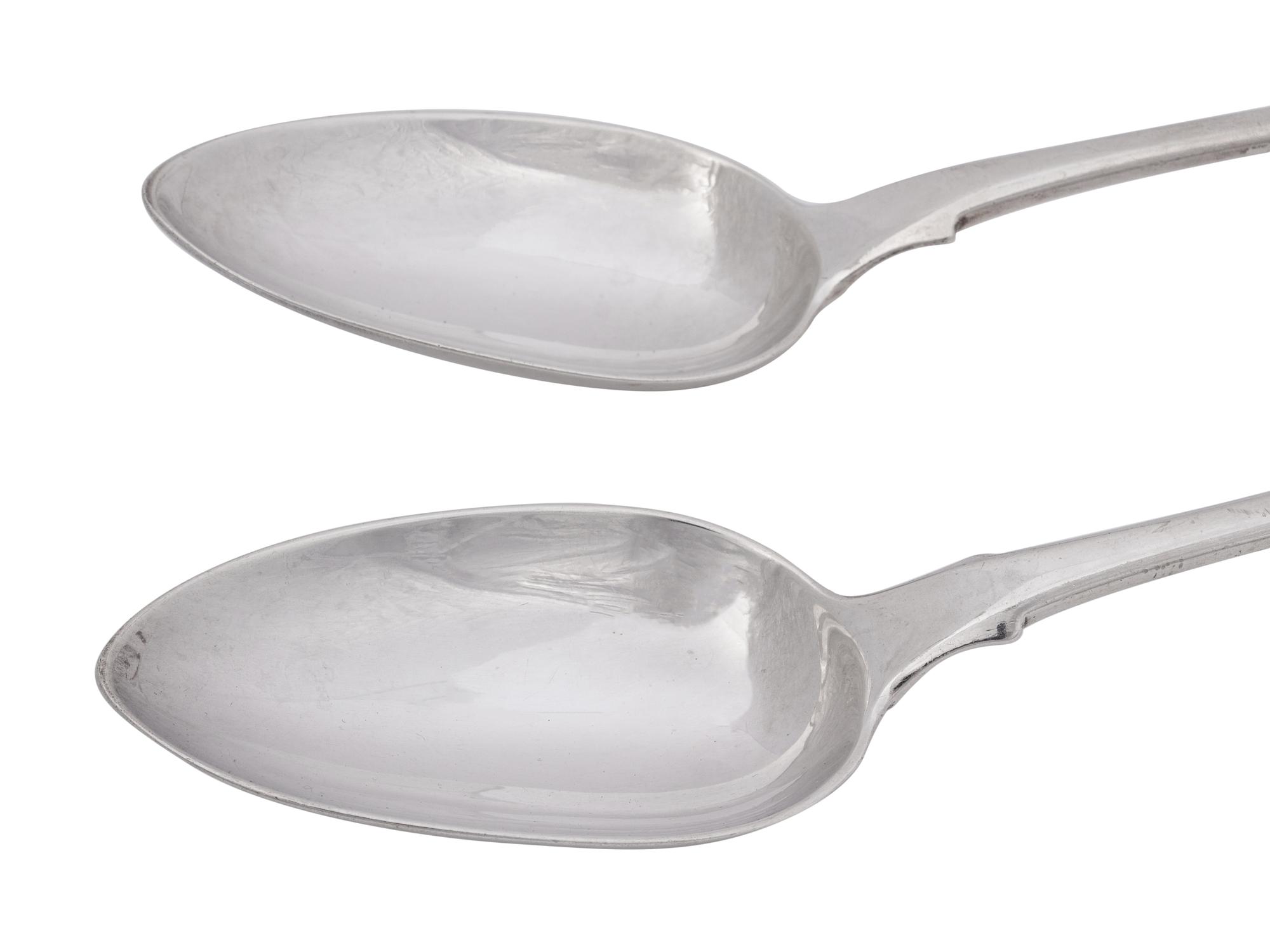 A Pair of George III Silver Serving Spoons