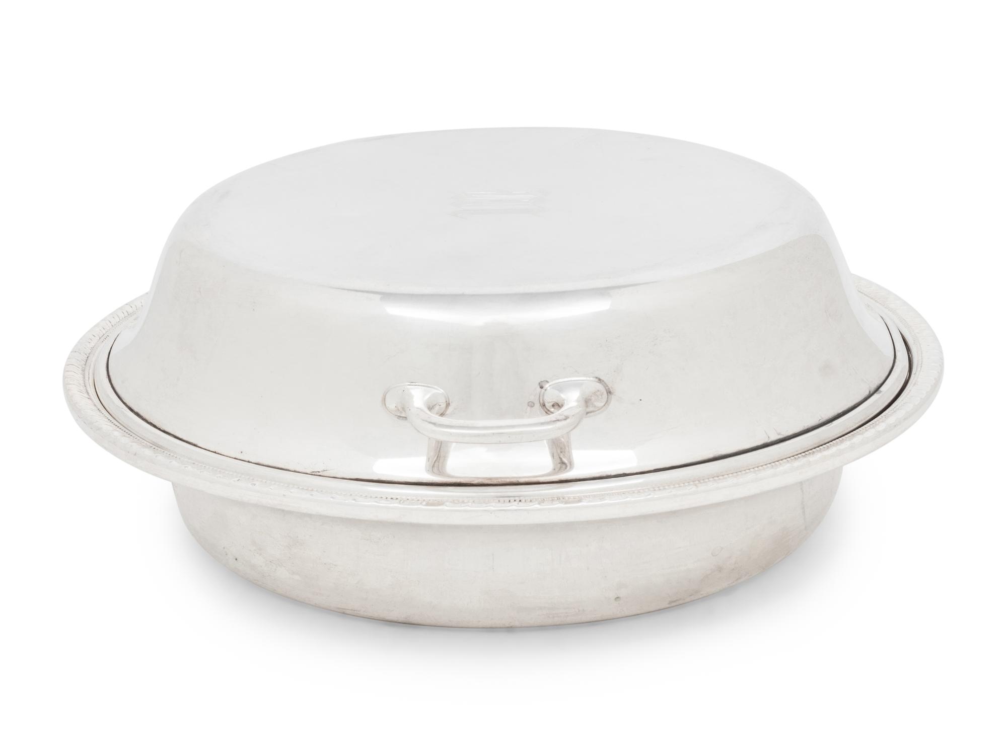 An American Silver Divided Entree Dish and Cover