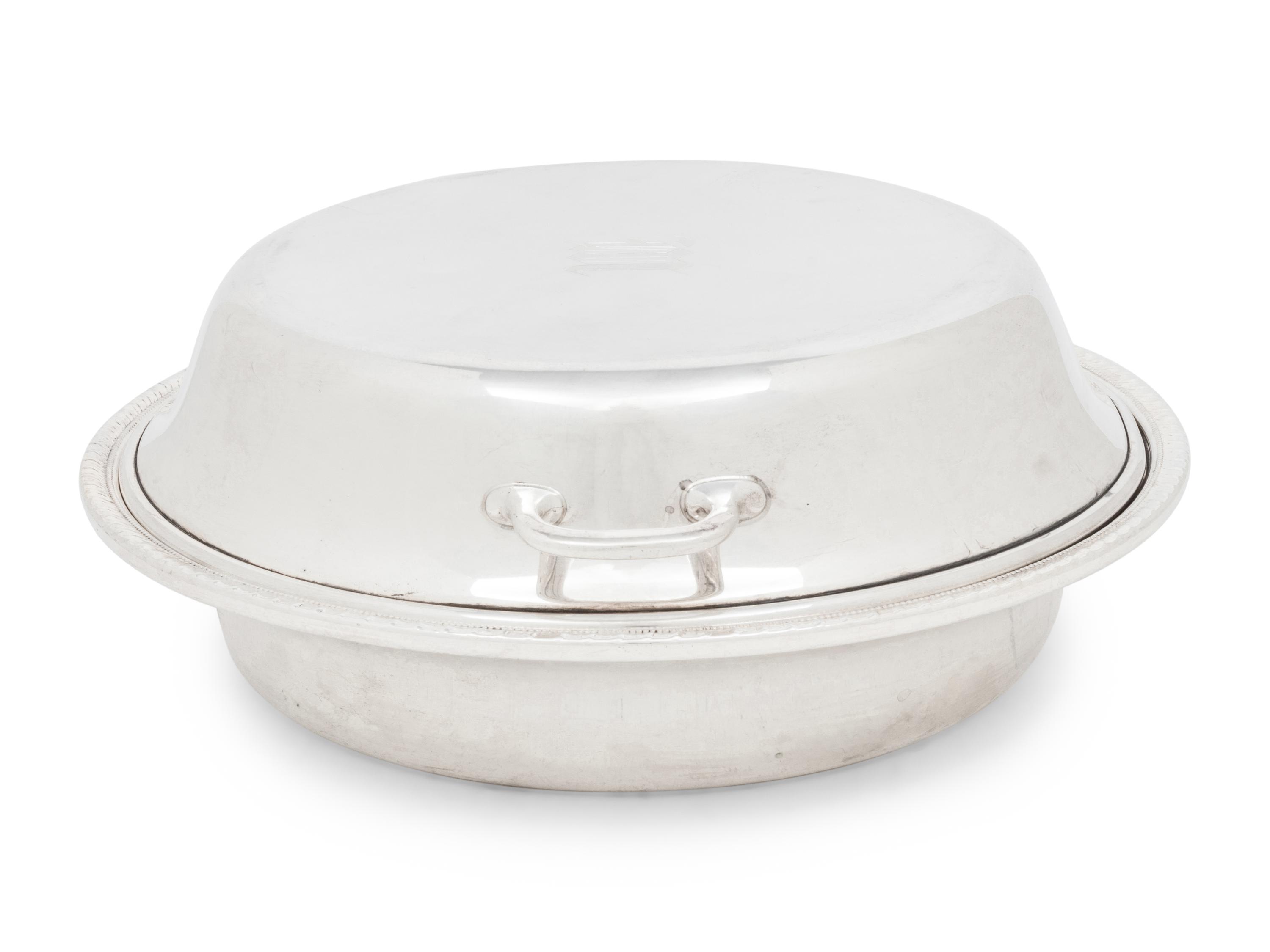 An American Silver Divided Entree Dish and Cover