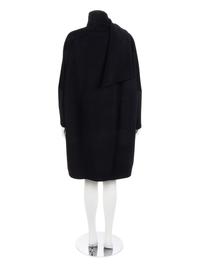Dejac Black Cashmere Wool Coat with Scarf, 2010s