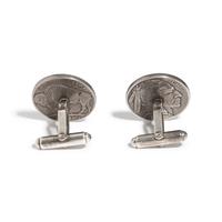 STERLING SILVER BUFFALO NICKEL CUFFLINKS