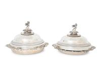 Two George III Silver Covered Entrée Dishes