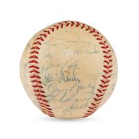 A 1956 Cleveland Indians Team Signed Autograph Baseball (PSA Letter of Authenticity),