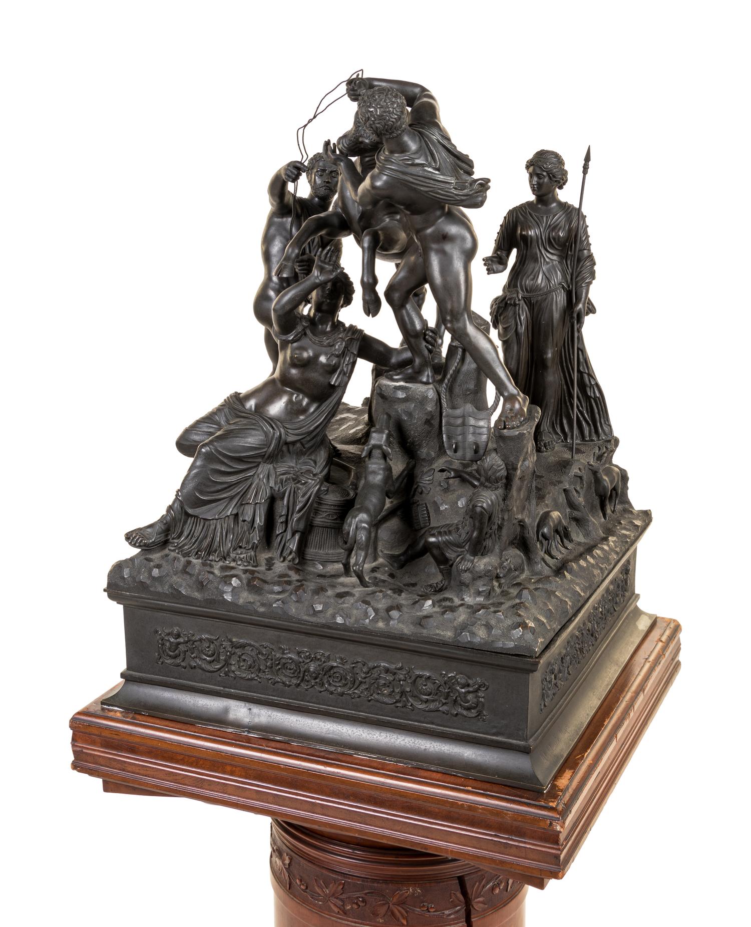 An Italian Bronze Figural Group After the Antique