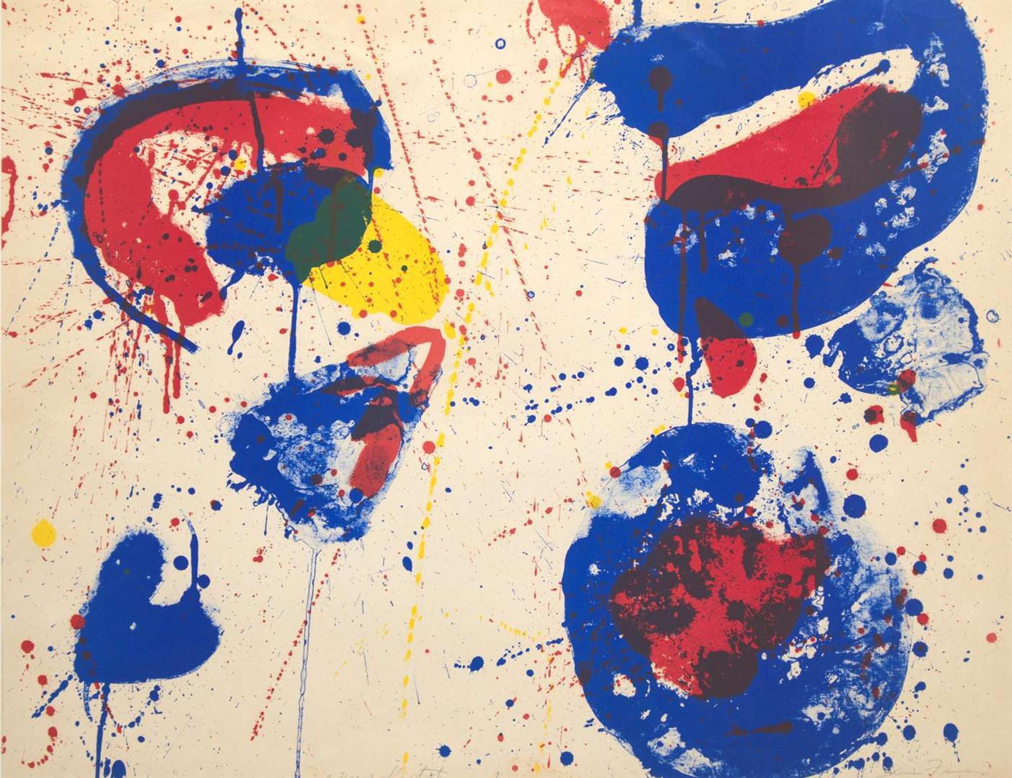 Sam Francis (American, 1923-1994) Hurrah for the Red, White and Blue