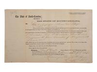 [SOUTH CAROLINA]. Group of 19th-century legal documents, including: