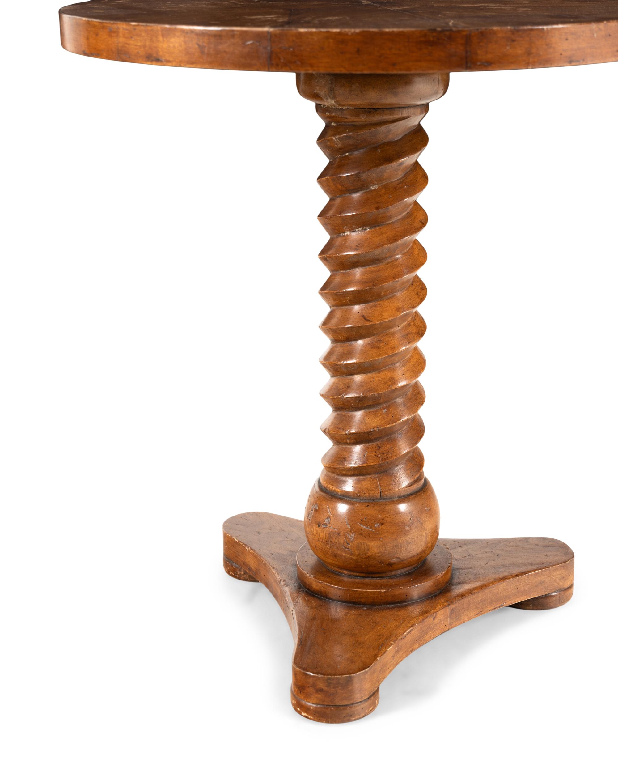 A Carved Oak End Table