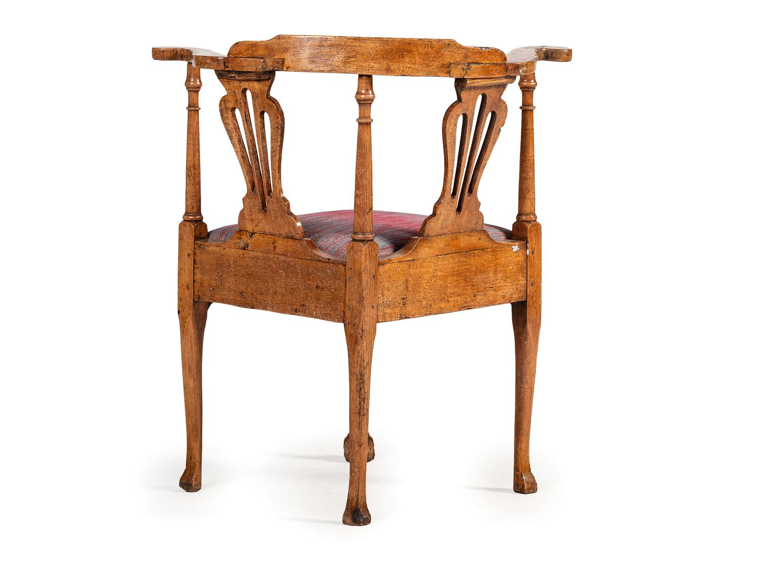 A George III Beechwood Corner Chair