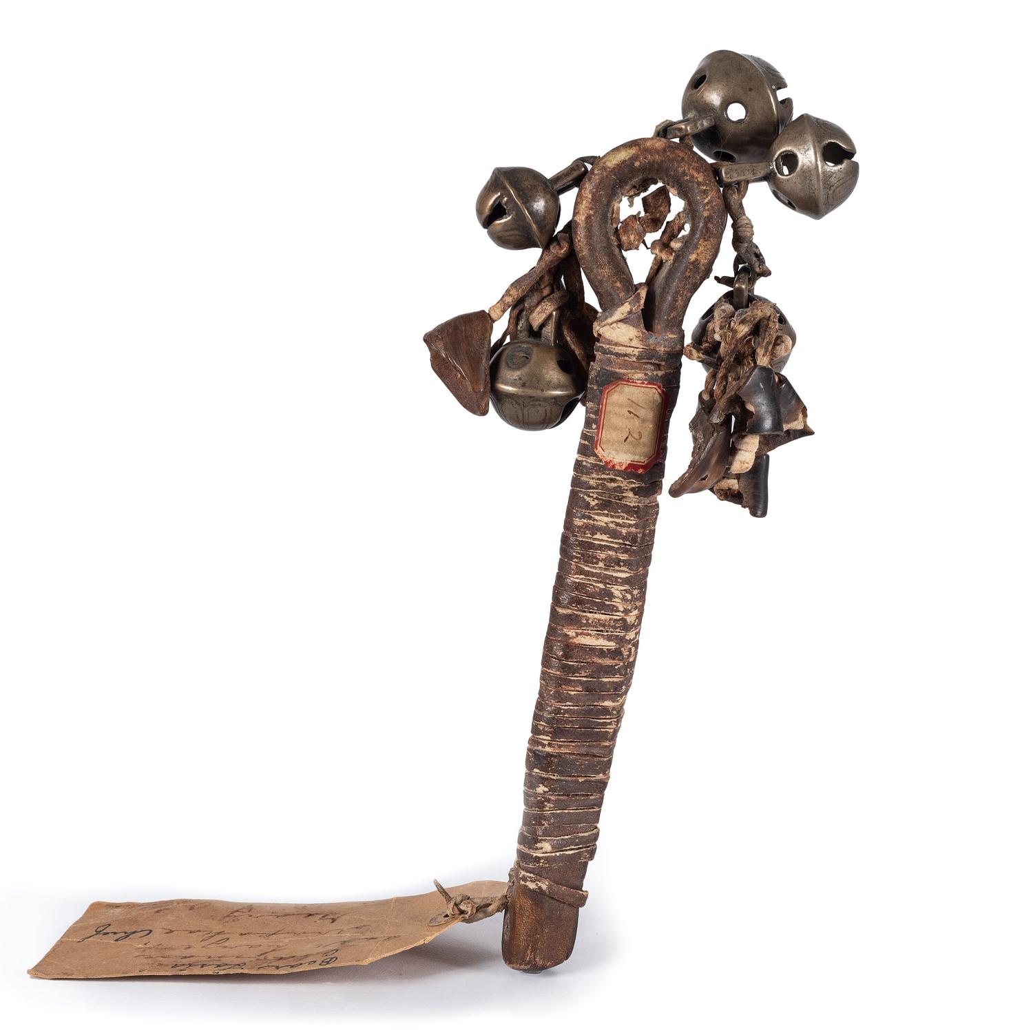 Arapaho Rattle, with Hawk Bells and Dew Claws