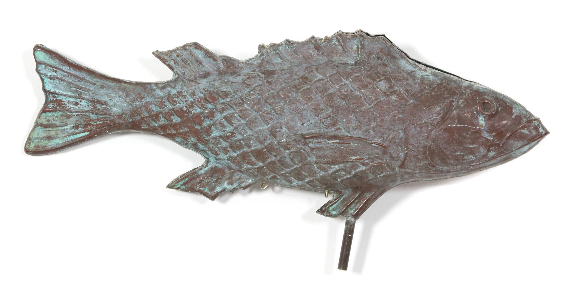 An American Cod-Form Copper Weathervane Length 27 inches. — EARLY 20TH CENTURY