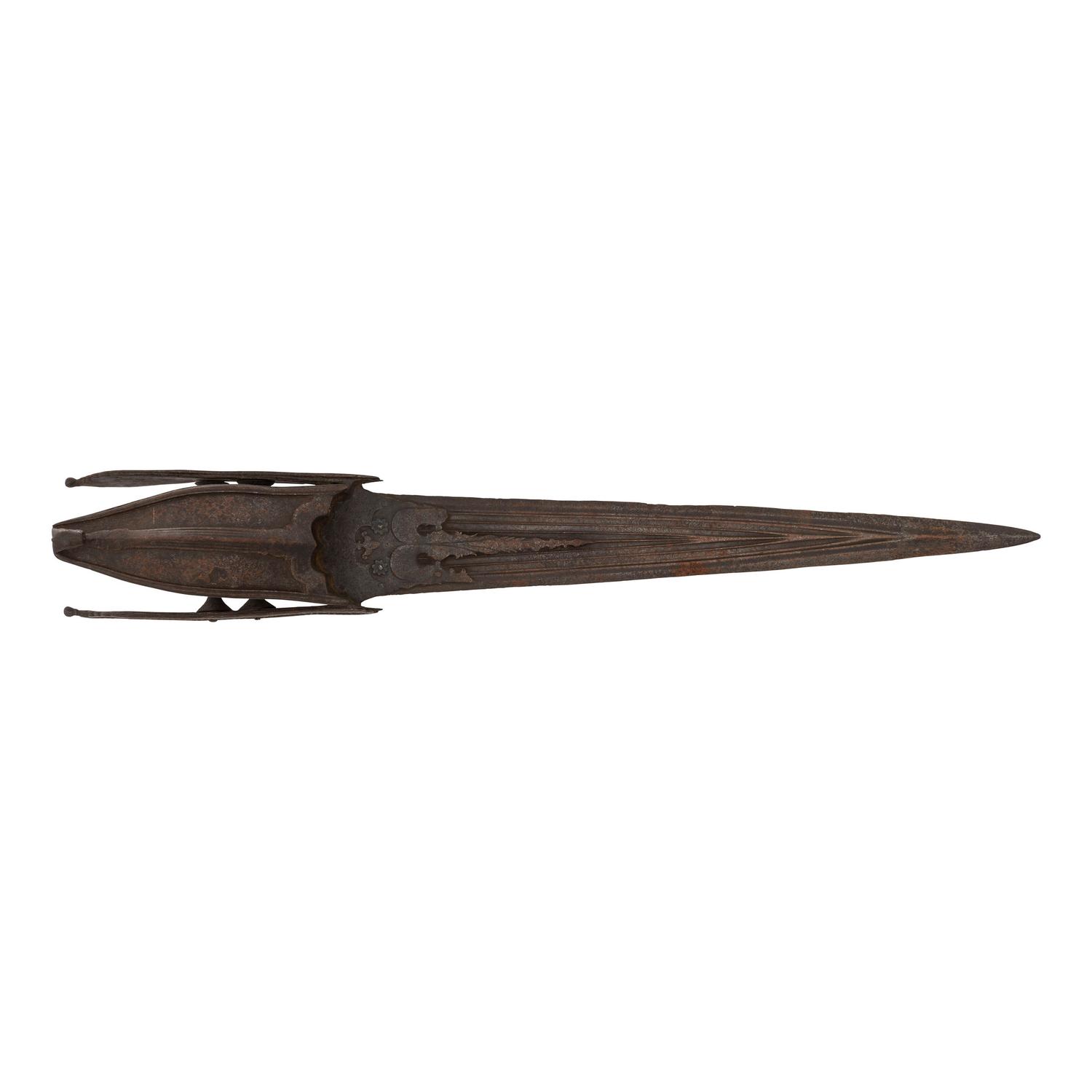 A 17th Century Indian Tooroom Katar with Fluted Blade