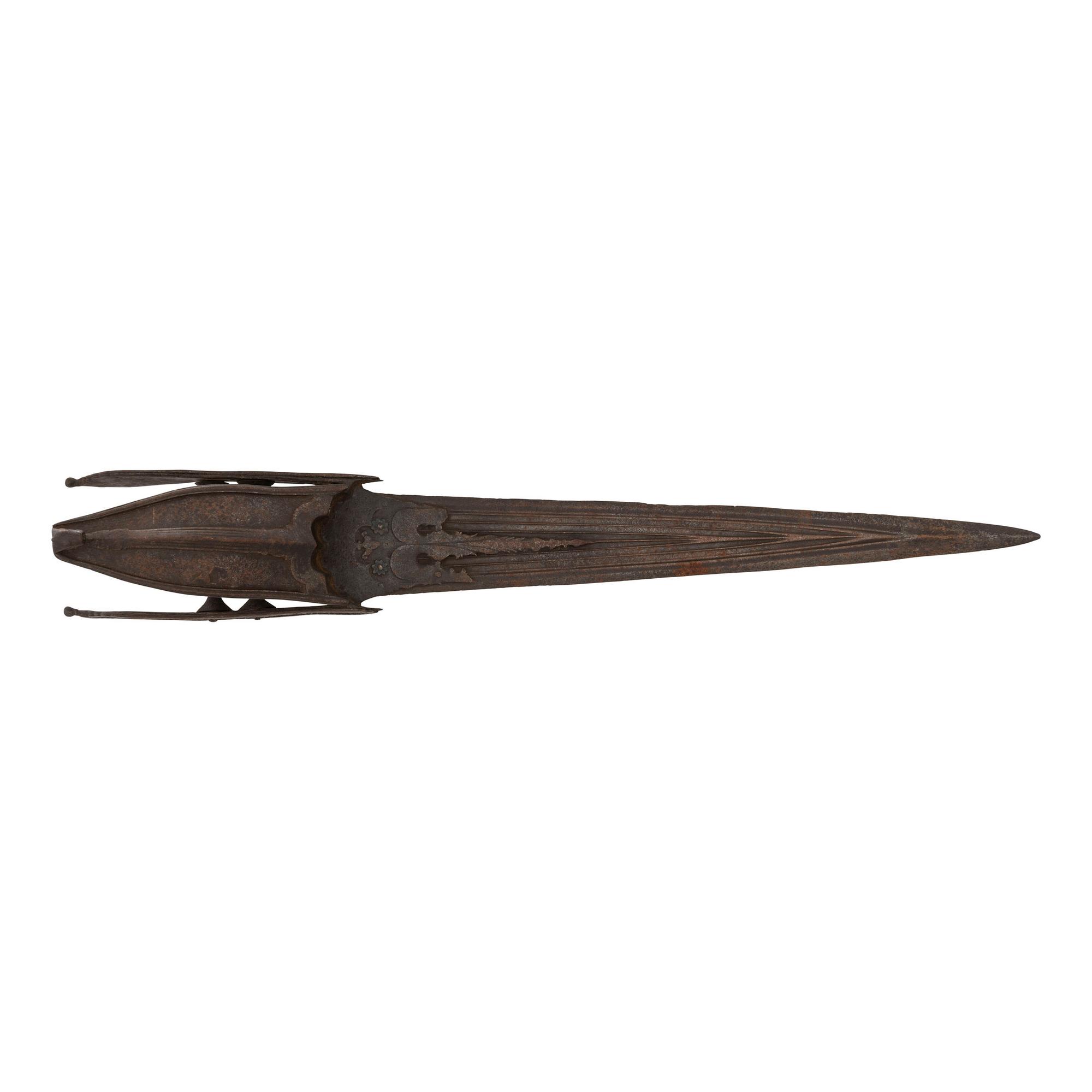 A 17th Century Indian Tooroom Katar with Fluted Blade