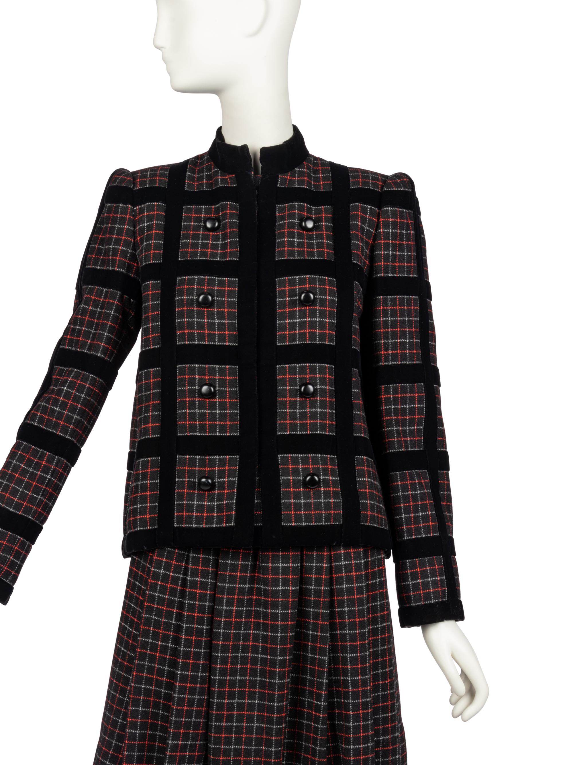Givenchy Haute Couture Tartan Suit, Fall 1982
