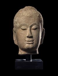 An Ayutthaya Thai Limestone Head of Buddha