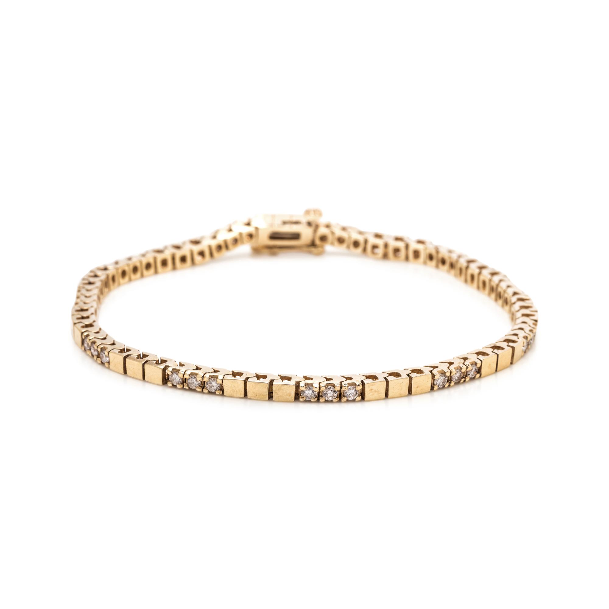 YELLOW GOLD AND DIAMOND BRACELET