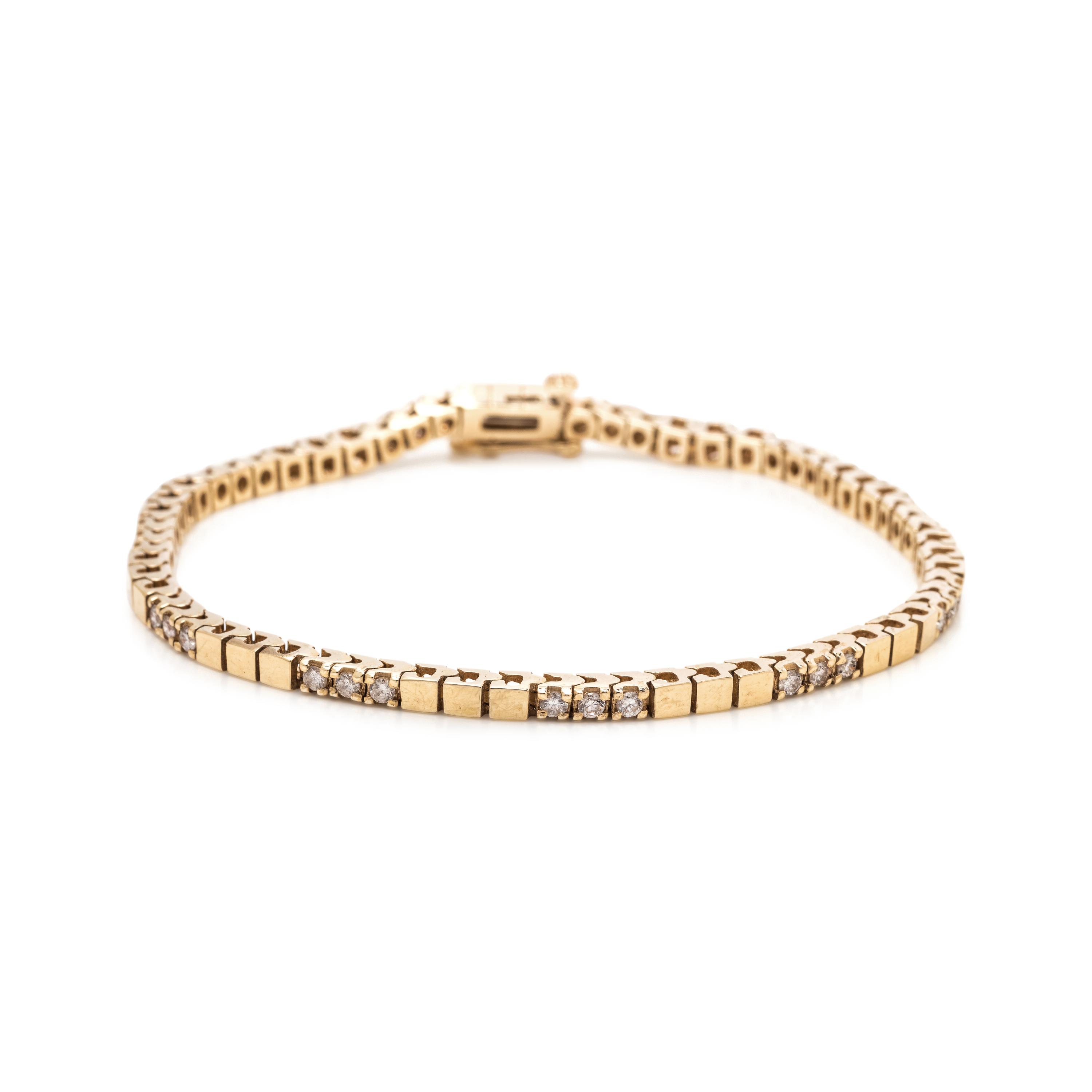 YELLOW GOLD AND DIAMOND BRACELET