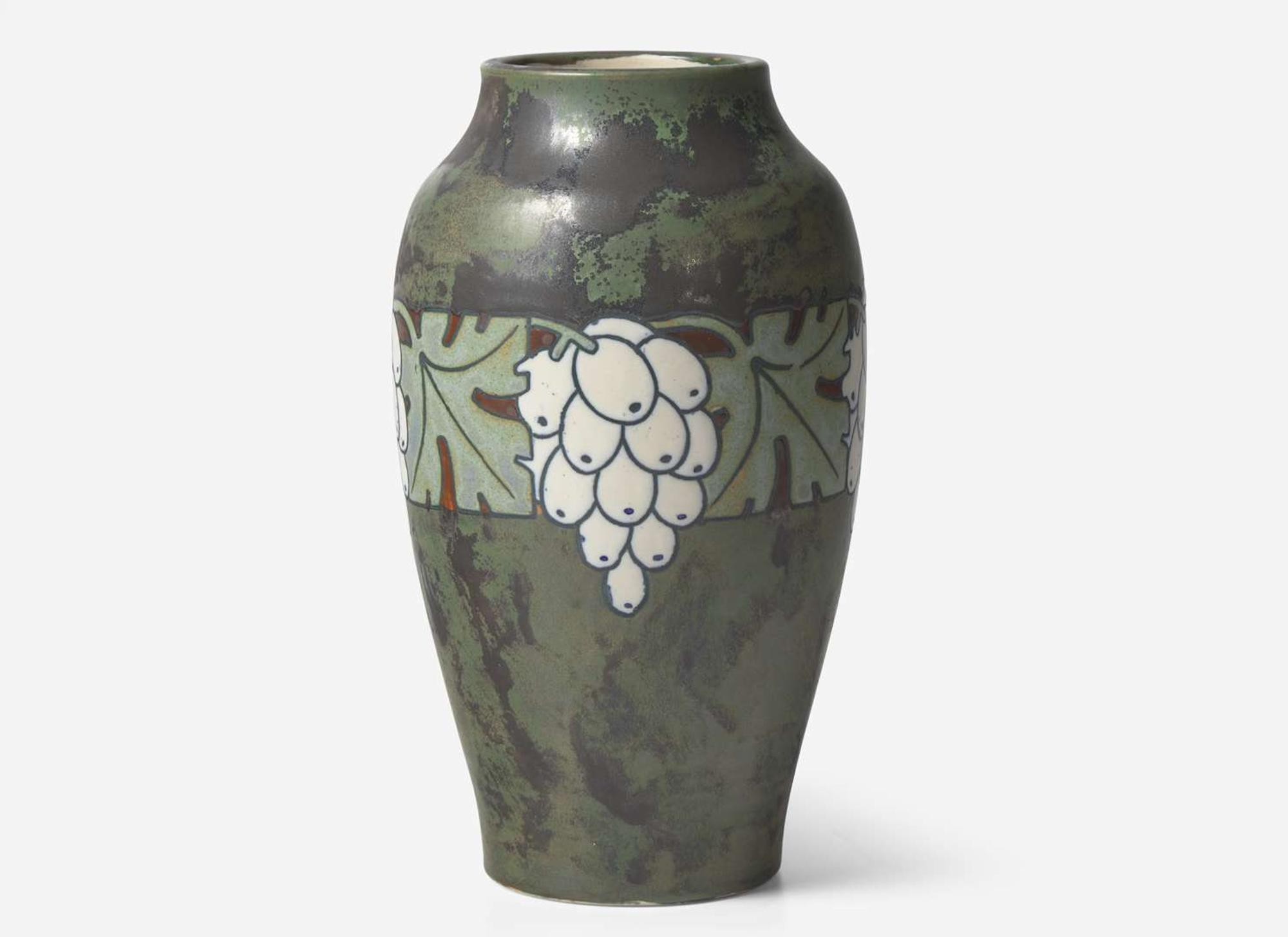 Charles Catteau for Boch Frères, Keramis Vase with Grapes
