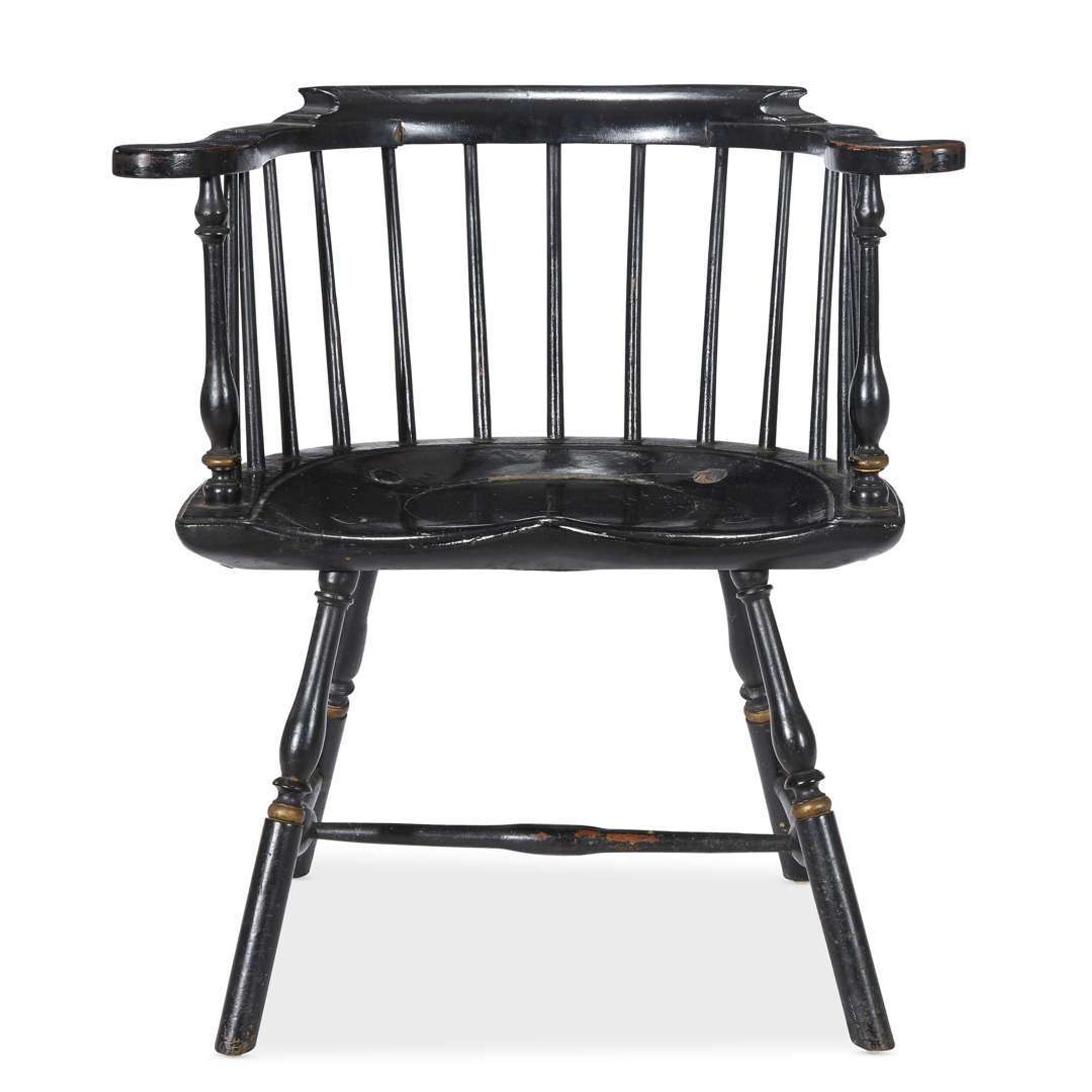 Painted low-back Windsor armchair Philadelphia, PA, late 18th century