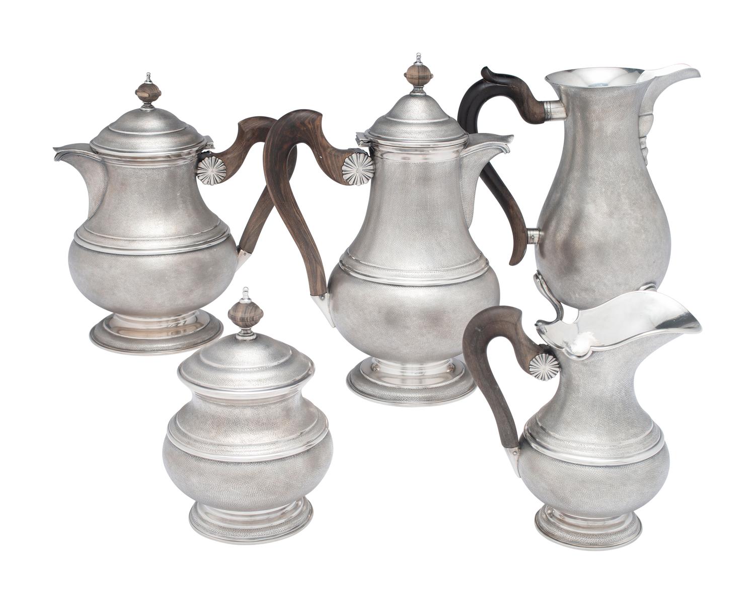 An Italian Silver Tea Service