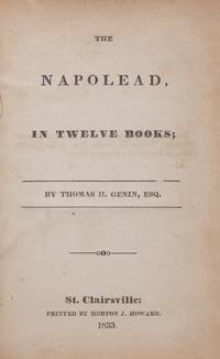 [Americana] [Ohio Imprints] Genin, Thomas H. The Napolead, In Twelve Books