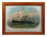 A French Transoceanic Steamship Lithograph Poster