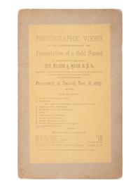 [INDIAN WARS] Photograph of sword presentation to Gen. Miles for his efforts in capturing Geronimo.