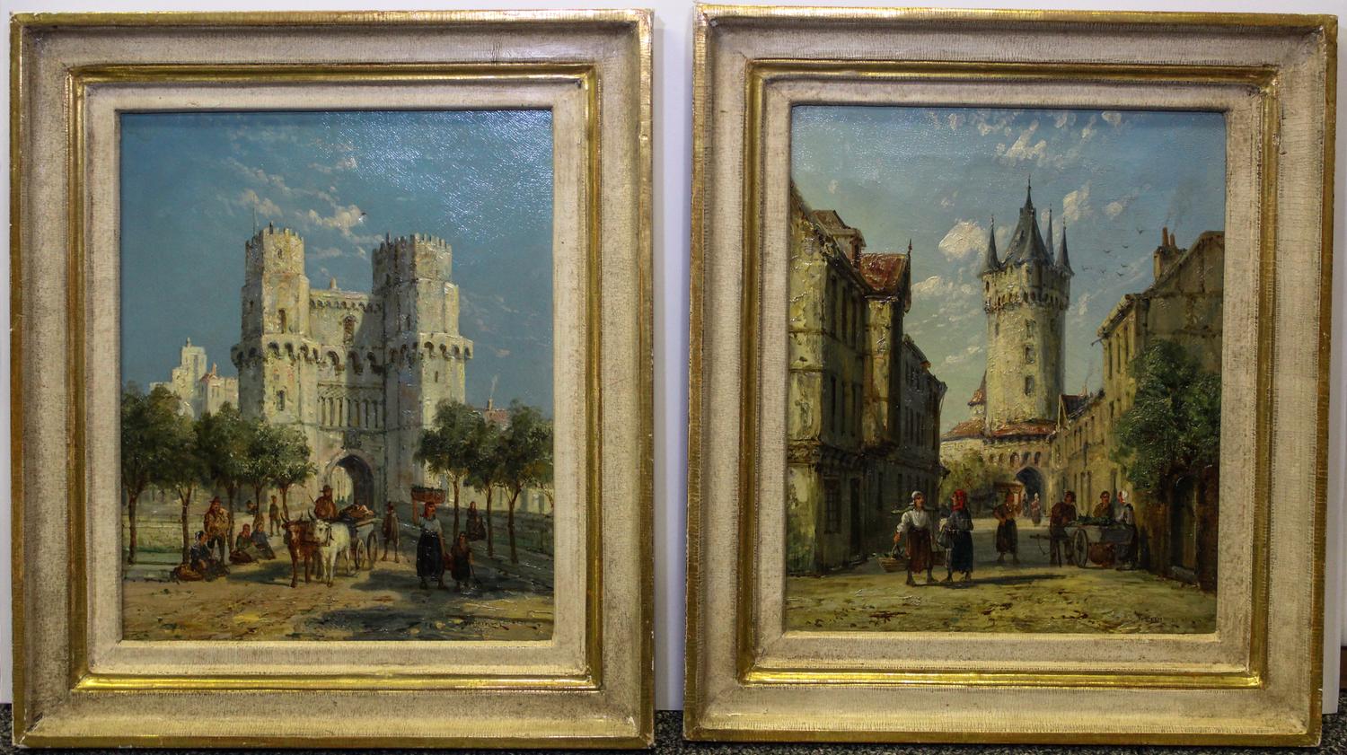 William Raymond Dommersen, (Dutch, active c. 1850-1927), The Eschenheimer Tower, Frankfurt and Gate of Cuarte, Valencia (a pair of work