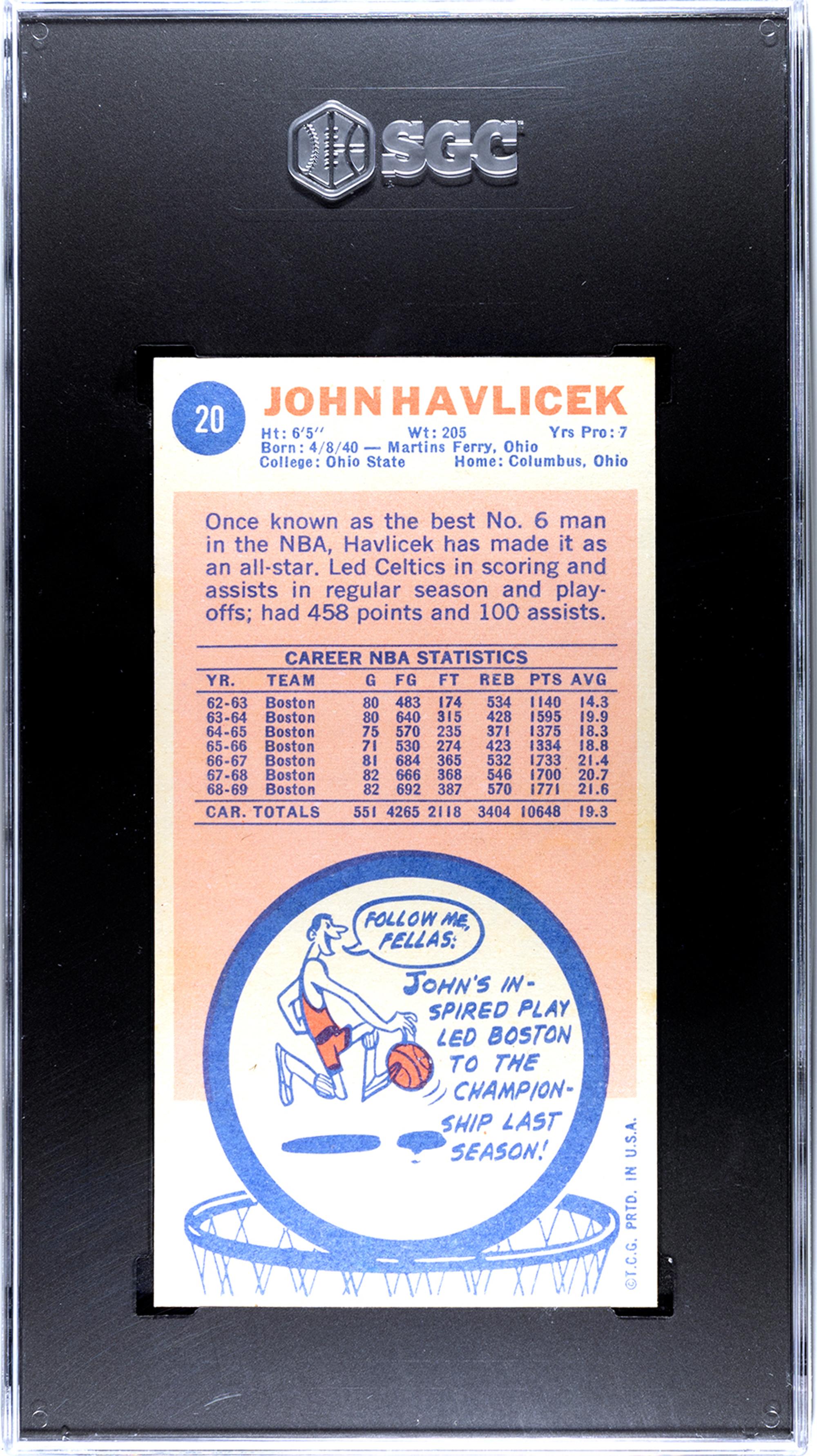A Group of 12 SGC Graded 1969 Topps Hall of Fame and Rookie Basketball Cards