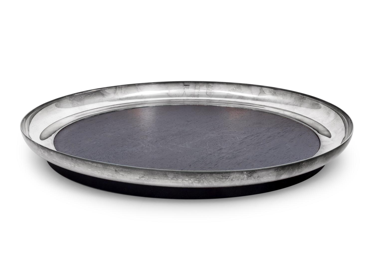 A Puiforcat Silver-Plate and Rosewood Tray
