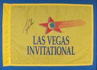 A Historically Significant Tiger Woods Signed Autograph 1996 Las Vegas Invitational Tournament Flown Golf Flag From Woods' First PGA Tour Victory (Tournament Director Letter, PSA Authentic),
