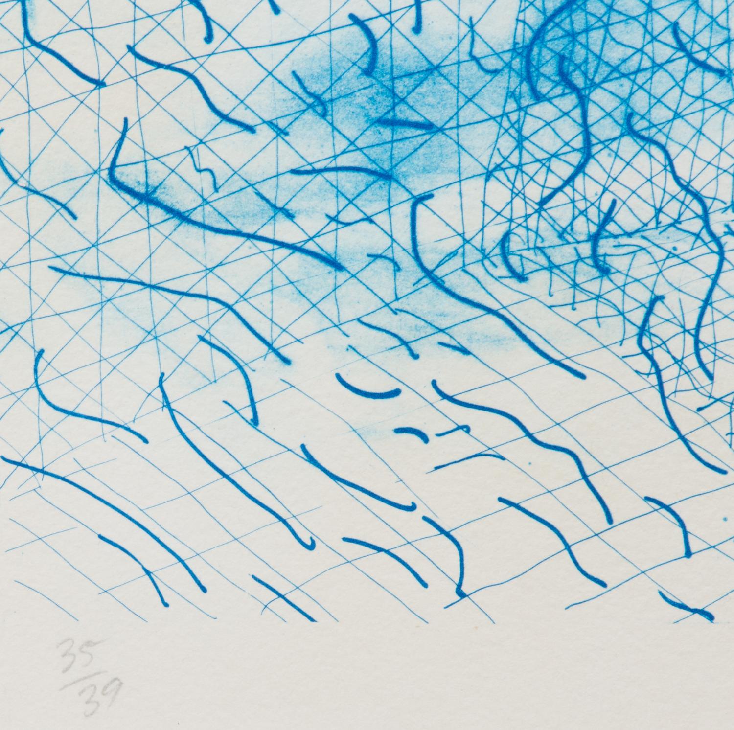 Lithograph of Water Made of Lines, 1978-1980