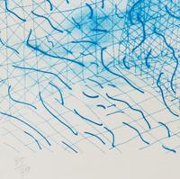 Lithograph of Water Made of Lines, 1978-1980