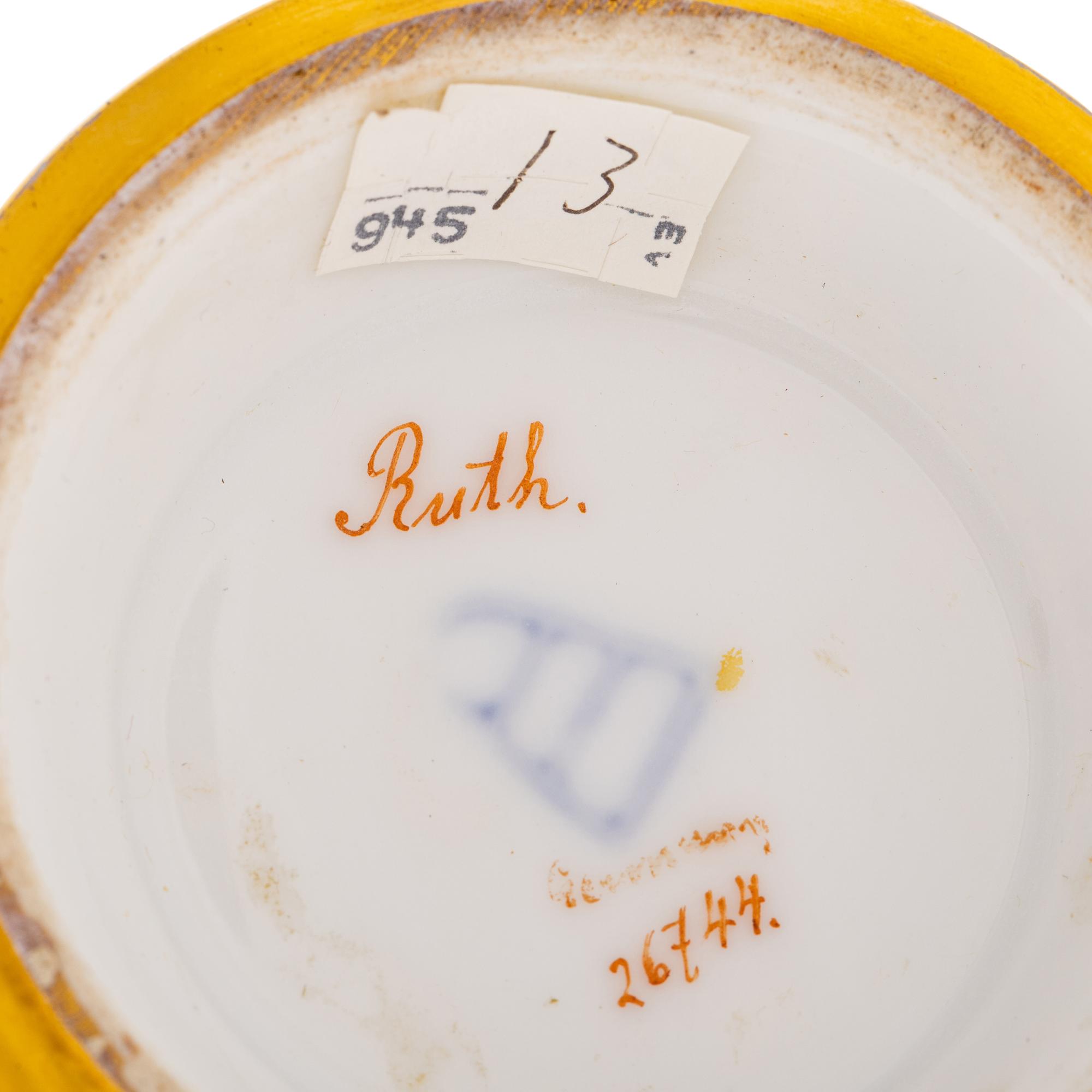 A Pair of Vienna Porcelain Vases Depicting Ruth and Esther